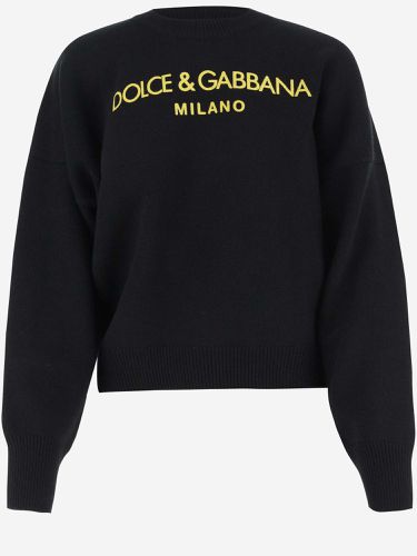 Cashmere Sweater With Logo - Dolce & Gabbana - Modalova