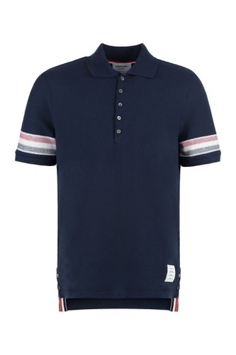 Short Sleeve Cotton Polo Shirt - Thom Browne - Modalova