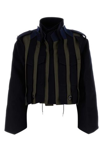 Sacai Two-tone Wool Bomber Jacket - Sacai - Modalova