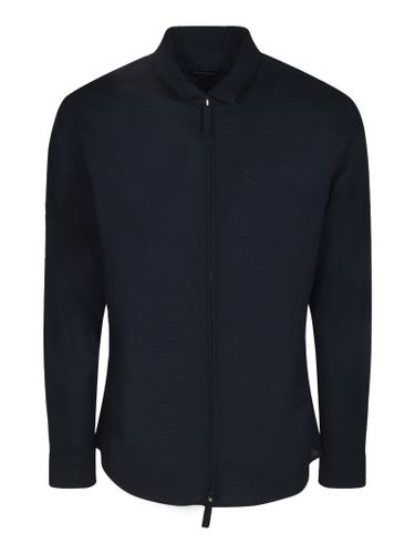 Slim Fit Zipped Shirt - Giorgio Armani - Modalova