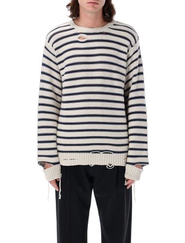 Distressed Striped Sweater - MM6 Maison Margiela - Modalova