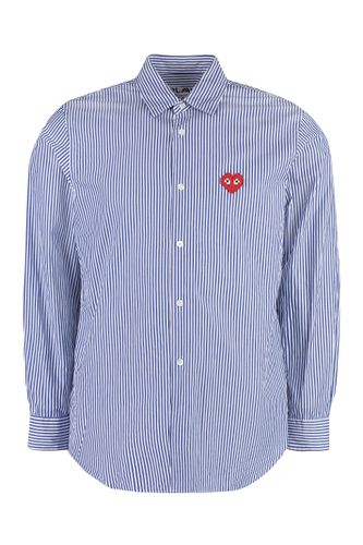 Striped Cotton Shirt - Comme des Garçons Play - Modalova