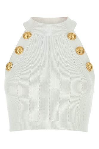 Balmain Halterneck Knit Cropped Top - Balmain - Modalova