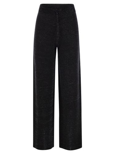 Wide Trousers In Organic Cotton And Lurex - Fabiana Filippi - Modalova