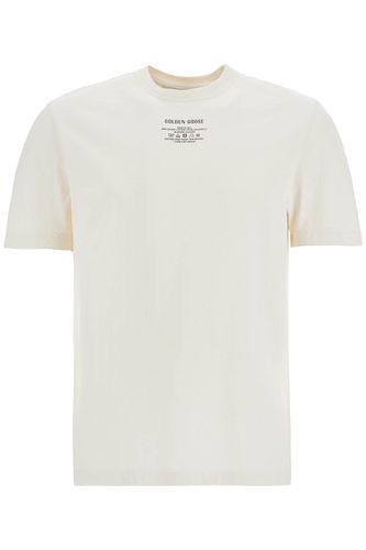 Mens Organic Cotton T-shirt With Printed Logo - Golden Goose - Modalova