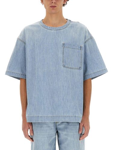 Light Bleached Denim T-shirt - Bottega Veneta - Modalova