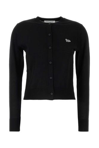 Maison Kitsuné Black Wool Cardigan - Maison Kitsuné - Modalova