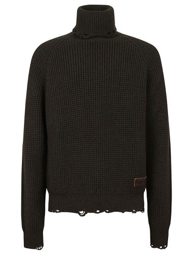 Dark Green Wool Turtleneck Sweater - Dsquared2 - Modalova