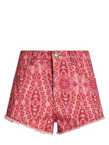 Etro Printed Stretch Denim Shorts - Etro - Modalova