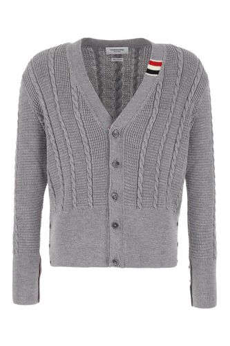 V-neck Buttoned Knitted Cardigan - Thom Browne - Modalova