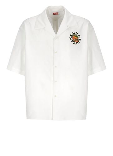 Logo Patch Collared Short-sleeve Shirt - Kenzo - Modalova