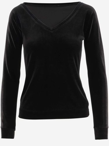 Stretch Velvet Jersey Top - Stephan Janson - Modalova