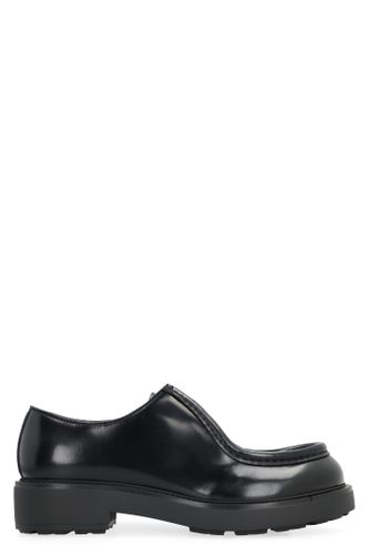 Black Leather Diapason Lace-up Shoes - Prada - Modalova