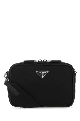 Black Leather And Nylon Crossbody Bag - Prada - Modalova