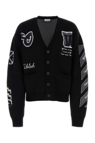 Off-White Black Wool Blend Cardigan - Off-White - Modalova