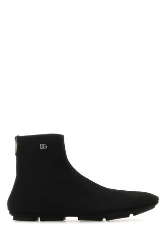 Black Fabric Ankle Boots - Dolce & Gabbana - Modalova