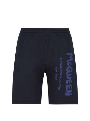 Logo-printed Bermuda Shorts - Alexander McQueen - Modalova