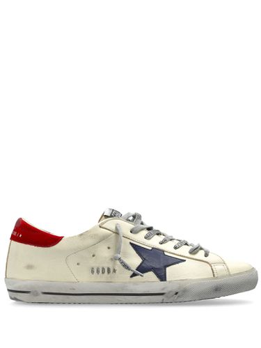 Super Star Nappa Upper Leather Star Nabuk Heel Metal Lettering - Golden Goose - Modalova