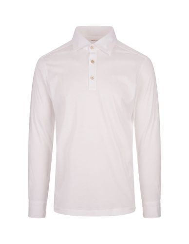 Long-sleeved Polo Shirt In Jersey - Kiton - Modalova