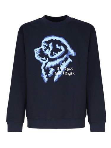 D Dog Print Sweatshirt In Cotton - Fay - Modalova