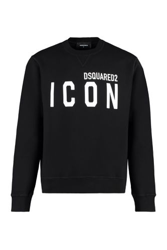 Icon Detail Cotton Sweatshirt - Dsquared2 - Modalova