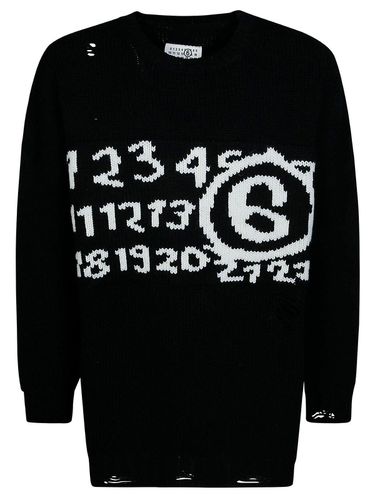 Numeric Distressed Jumper - MM6 Maison Margiela - Modalova