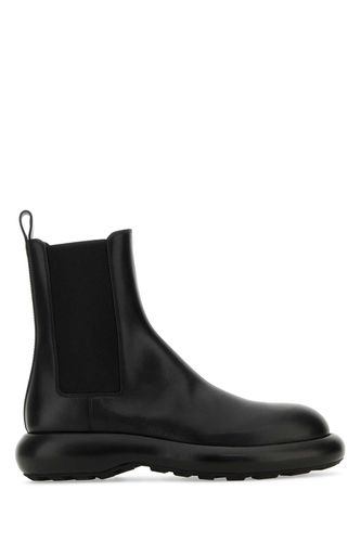 Black Leather Chelsea Ankle Boots - Jil Sander - Modalova