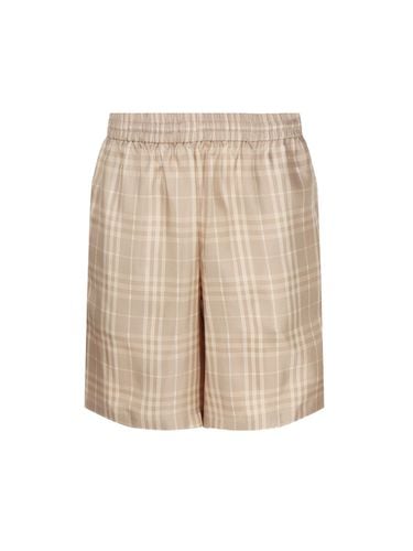 Bermuda Shorts In Silk Twill - Burberry - Modalova