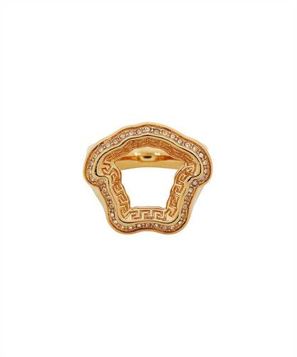 Versace Gold Plated Metal Ring - Versace - Modalova