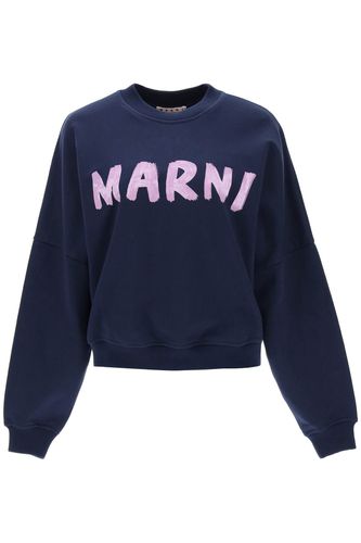 Marni Logo Print Boxy Sweatshirt - Marni - Modalova