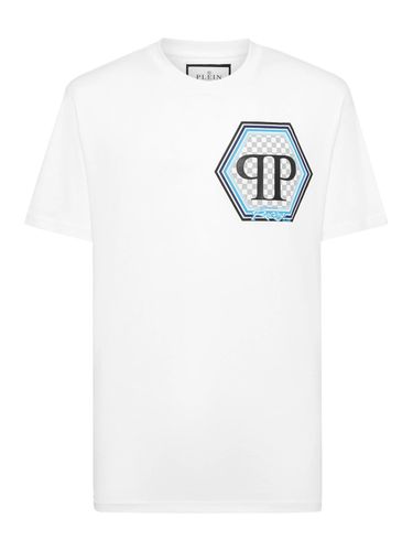 Short Sleeve T-shirt With Printed Logo - Philipp Plein - Modalova