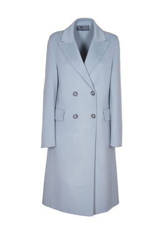 Double-breasted Long Coat - Alberta Ferretti - Modalova