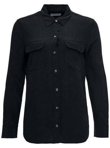 Black Silk Shirt With Pockets - Equipment - Modalova