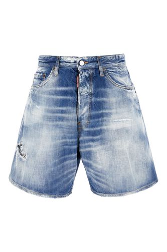 Denim Boxer Bermuda Shorts - Dsquared2 - Modalova