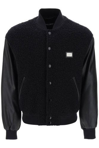 Wool Teddy Bomber Jacket - Dolce & Gabbana - Modalova