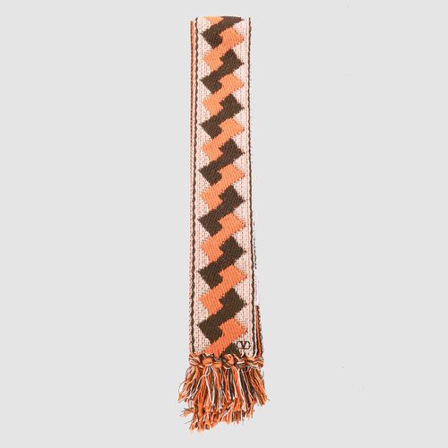 White And Brown Cotton Scarves - Valentino Garavani - Modalova