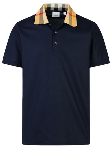 Cody Navy Cotton Polo Shirt - Burberry - Modalova