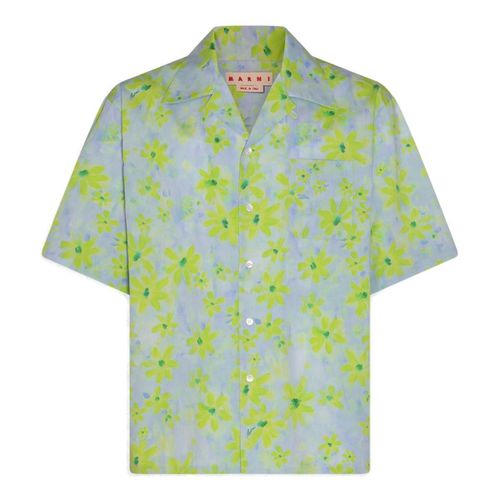 Floral Print Short Sleeved Shirt - Marni - Modalova