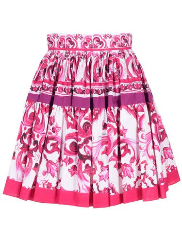Mini-skirt With Majolica Print - Dolce & Gabbana - Modalova