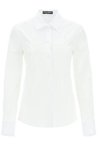 Slim-fit Stretch Poplin Shirt - Dolce & Gabbana - Modalova