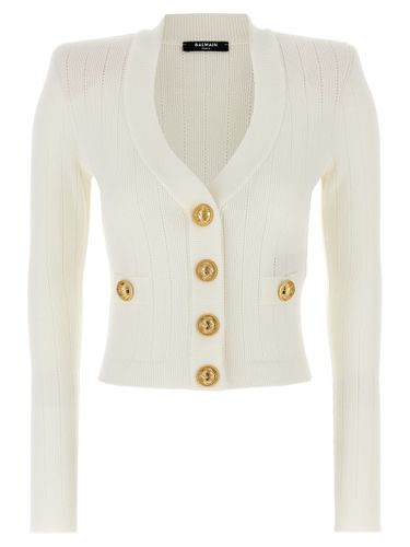 Balmain Logo Buttons Cardigan - Balmain - Modalova