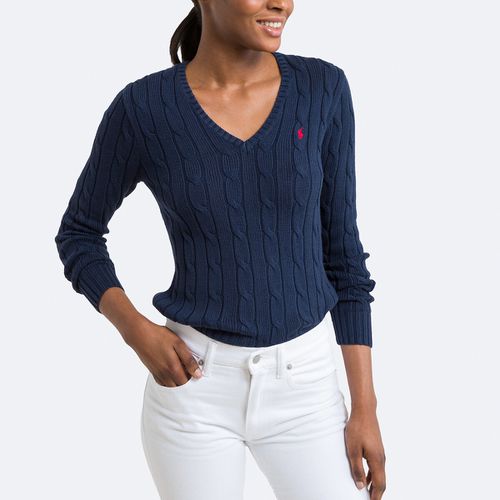 Pull Scollo A V In Maglia A Trecce Donna Taglie L - polo ralph lauren - Modalova