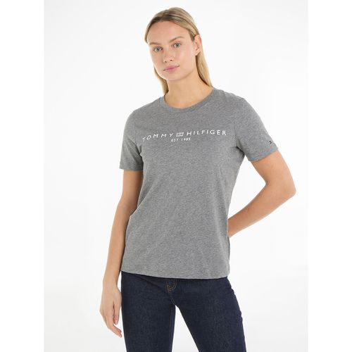 T-shirt Scollo Rotondo Maniche Corte Con Logo Donna Taglie S - tommy hilfiger - Modalova