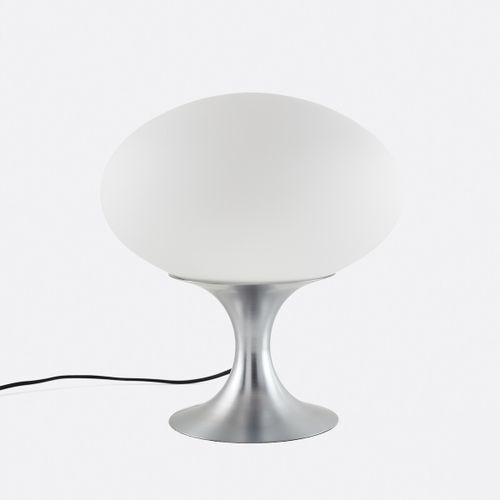 Lampada da tavolo in vetro opalino e metallo cromato, Merisa - LA REDOUTE INTERIEURS - Modalova