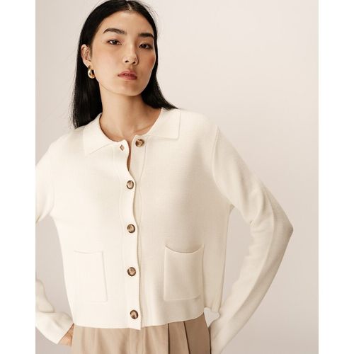 Cardigan A Maniche Lunghe Con Collo Arrotondato Pam Donna Taglie XL - grace & mila - Modalova