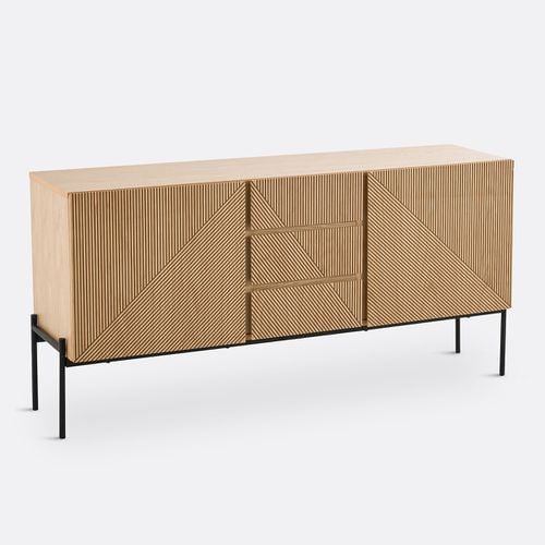 Credenza vintage, 2 ante, 3 cassetti, Lodge - LA REDOUTE INTERIEURS - Modalova