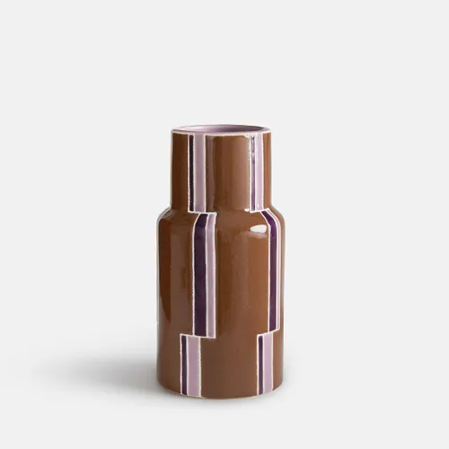 Sekmo Hand-Painted Earthenware Vase, Height 23cm - LA REDOUTE INTERIEURS - Modalova