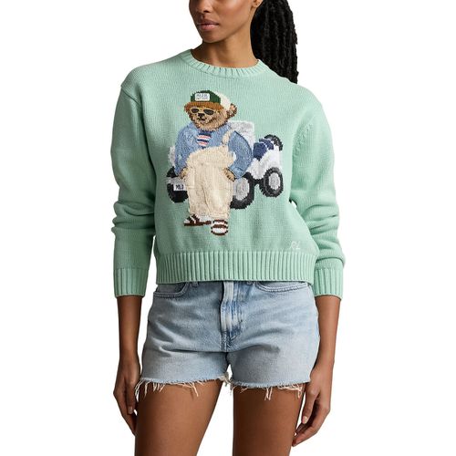 Maglione Girocollo Maniche Lunghe Motivo Orso Donna Taglie L - polo ralph lauren - Modalova