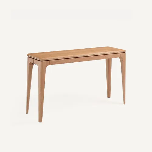 Sanara Solid Oak and Oak Veneer Extending Console Table - AM.PM - Modalova