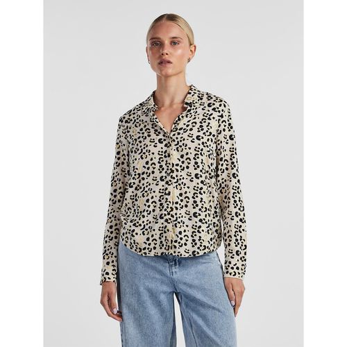 Camicia a maniche lunghe, fantasia leopardata - PIECES - Modalova